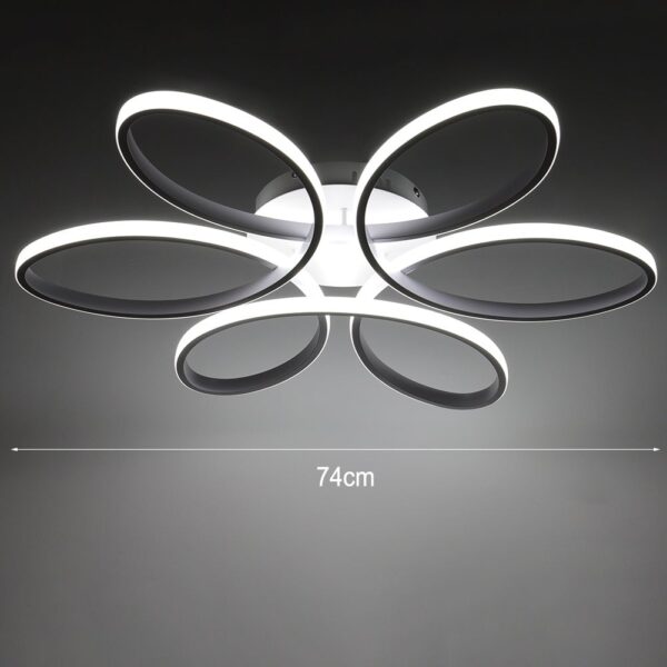 Floral Shape 6 Rings LED Ceiling Light NonDimmable CeilingLights.co.uk