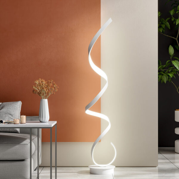Spiral LED Floor Lamp 131cm Standing Lamp CeilingLights.co.uk