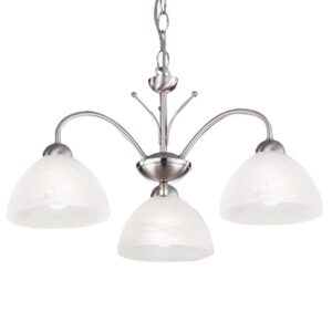 Searchlight 1133-3SS Milanese 3 Light Ceiling Pendant Light In Satin Silver