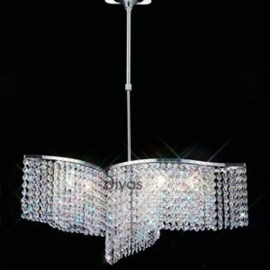 Diyas IL30572 Fabio Crystal Ceiling Pendant Light in Polished Chrome Finish