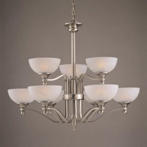 Impex PG00532/6+3 Contemporary 9 Light Pendant Ceiling Fitting