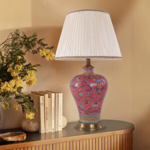 Lightsin Colorful Handcrafted Ceramic Table Lamp - Ideal for Bedroom, Desk & Living Room