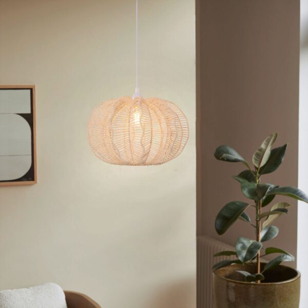 Lightsin Woven Rattan Ceiling Light for a Serene Ambiance