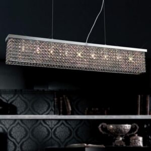 Diyas IL30434 Piazza Polished Chrome Crystal Ceiling Pendant Light