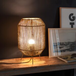 Lightsin Handcrafted Paper Rope Table Lamp Perfect for Living Rooms
