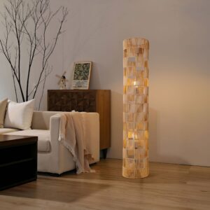 Lightsin Minimalist Square Hollow Rattan Floor Lamp