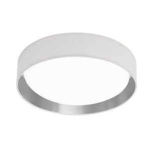 Modern 1 Light LED Flush Ceiling Light In Silver Shade