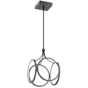 Quintiesse QN-CIRI-P-MBK Ciri Integral LED Ceiling Pendant Light In Matte Black Finish