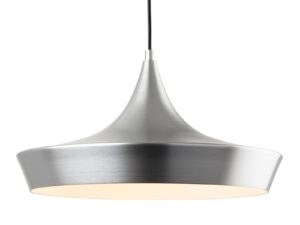 Firstlight 2850AL Leo 1 Light Ceiling Pendant Light In Aluminium Finish