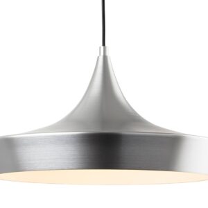 Firstlight 2850AL Leo 1 Light Ceiling Pendant Light In Aluminium Finish