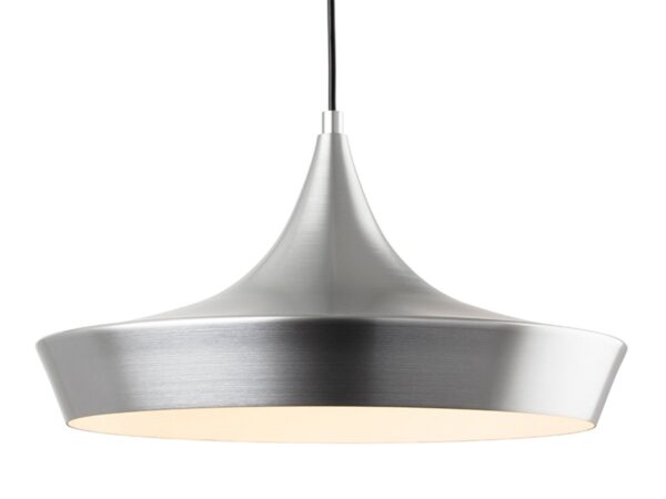 Firstlight 2850AL Leo 1 Light Ceiling Pendant Light In Aluminium Finish