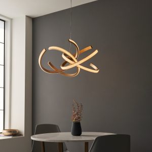 Endon 97614 Lorenzo 4 Light LED Ceiling Pendant Light In Satin Gold Finish
