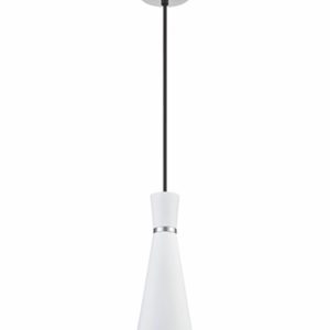 Franklite PCH234 Happy 1 Light Ceiling Pendant Light In Satin White Finish