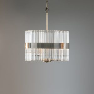 Laura Ashley Alexa 3 Light Ceiling Pendant Light In Polished Nickel