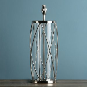 Laura Ashley Beckworth Lattice Large Table Lamp Base In Polished Nickel Finish