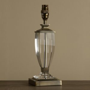 Laura Ashley Carson Antique Brass Crystal Small Table Lamp Base