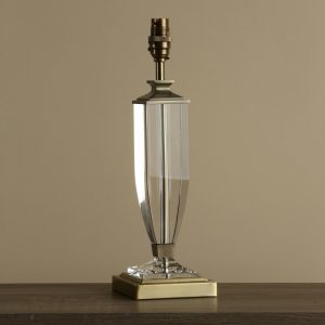 Laura Ashley Carson Antique Brass Large Crystal Table Lamp Base