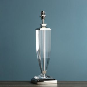 Laura Ashley Carson Polished Nickel Crystal Extra Large Table Lamp Base