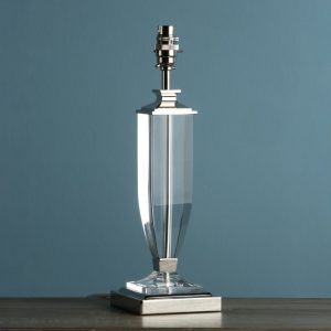 Laura Ashley Carson Polished Nickel Crystal Medium Table Lamp Base