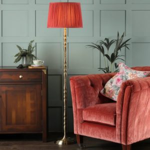 Laura Ashley Corey Floor Lamp Base Only In Antique Brass Finish LA3756199-Q