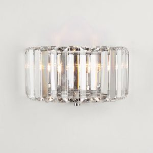 Laura Ashley Fernhurst Crystal Wall Light In Polished Chrome Finish