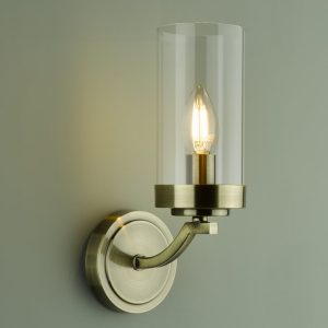 Laura Ashley Joseph 1 Light Wall Light in Antique Brass Finish