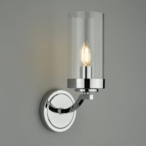 Laura Ashley Joseph 1 Light Wall Light in Polished Chrome Finish