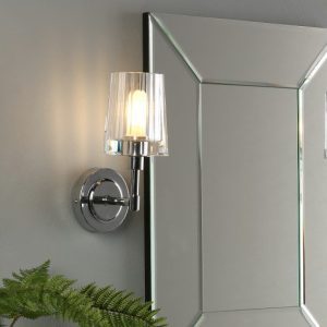 Laura Ashley LA3756189-Q Blake Bathroom Crystal Wall Light In Polished Chrome Finish