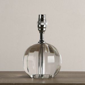 Laura Ashley Lydia Hand-Cut Faceted Crystal Glass Globe Table Lamp Base Petite
