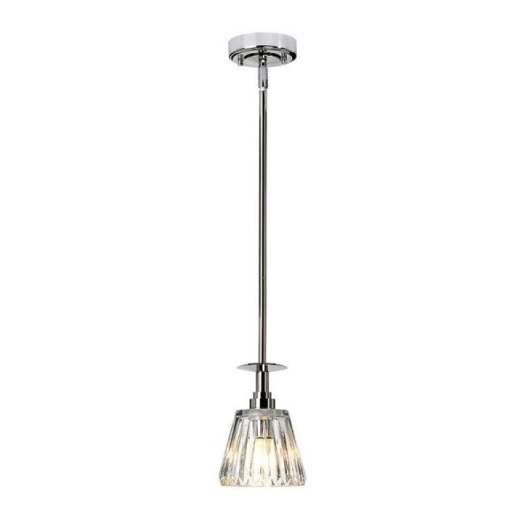BATH/AGATHA1PPC Agatha 1 Light Bathroom Ceiling Pendant In Polished Chrome