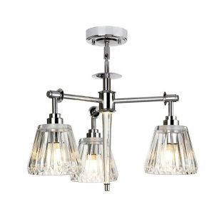 BATH/AGATHA3PPC Agatha 3 Light Bathroom Ceiling Pendant In Polished Chrome