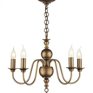 David Hunt Lighting FLE0531 Flemish 5 Light Pendant Ceiling Light Matt Bronze