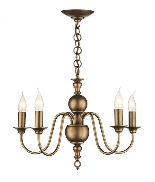 David Hunt Lighting FLE0531 Flemish 5 Light Pendant Ceiling Light Matt Bronze