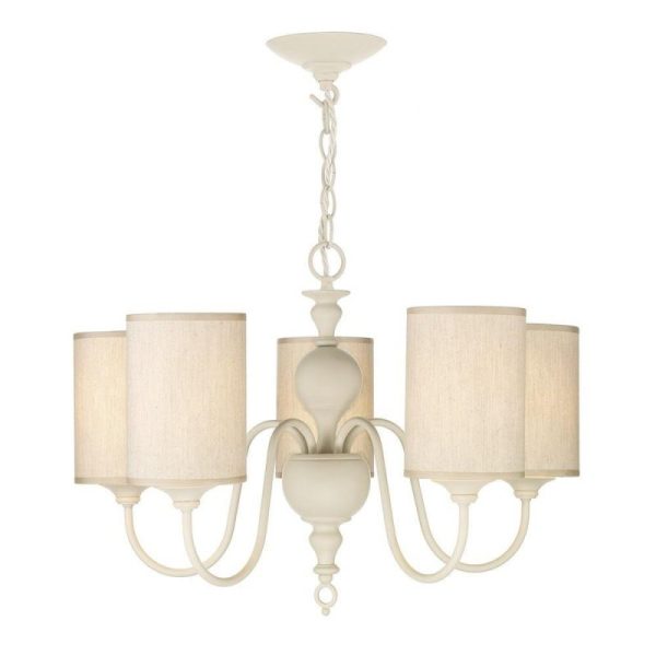 David Hunt Lighting FLE0533 Flemish 5 Light Pendant Ceiling Light In Cream