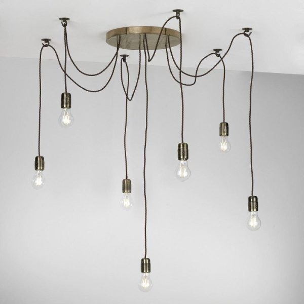 David Hunt Lighting HUC3463 Huckleberry 7 Light Pendant Ceiling Light In Bronze