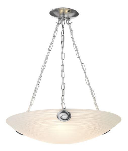David Hunt Lighting SWP0367 Swirl 3 Light Pendant Ceiling Light In Pewter