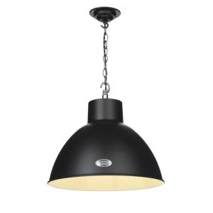 David Hunt Lighting UTI8199 Utility Large Pendant Ceiling Light In Matt Black