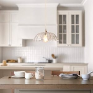 Endon 121003 Eltham Ceiling Pendant Light With Natural Braided Cable And Carnation Glass Shade