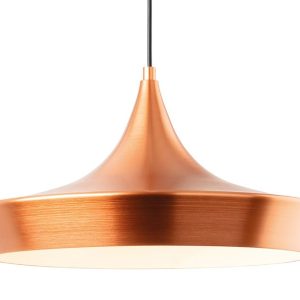Firstlight 2850CP Leo 1 Light Ceiling Pendant Light In Brushed Copper Finish