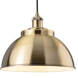 Firstlight 2897AB Genoa 1 Light Ceiling Pendant Light In Antique Brass Finish