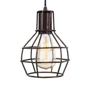 Firstlight 5913RB Clipper Pendant Ceiling Light In Rustic Brown