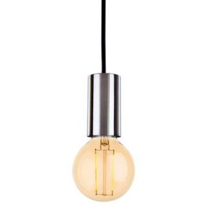 Firstlight 5927BS Berkeley 1 Light LED Ceiling Pendant Light In Brushed Steel