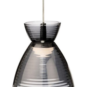 Firstlight 6840CHSM Royale LED Ceiling Pendant Light In Chrome With Smoked Decorative Glass