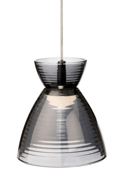 Firstlight 6840CHSM Royale LED Ceiling Pendant Light In Chrome With Smoked Decorative Glass