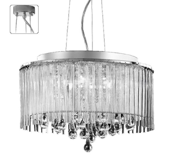 Franklite FL2161/6 Spirit 6 Light Crystal Pendant Ceiling Light