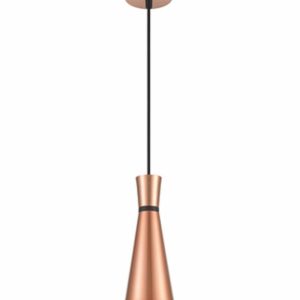 Franklite PCH236 Happy 1 Light Ceiling Pendant Light In Satin Copper Finish