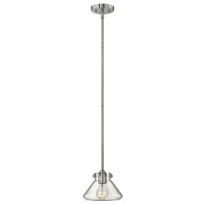 HK/CONGRESP/A CM Congress 1 Light Chrome Clear Conical Glass Ceiling Pendant