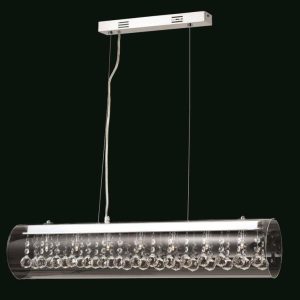 Impex CFH905261/07/CH Verona Crystal Cylinder Pendant Ceiling Light