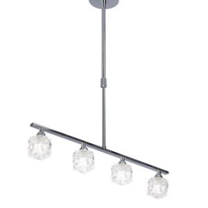 Mantra M1847 Ice 4 Light Telescopic Ceiling Pendant Light In Chrome