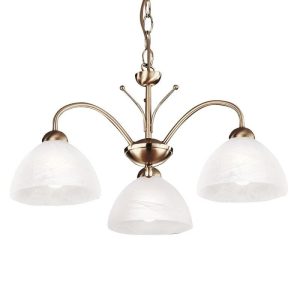 Searchlight 1133-3AB Milanese3 Light Ceiling Pendant Light In Antique Brass